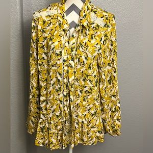 Maeve Anthropologie Button Up Blouse Size 14